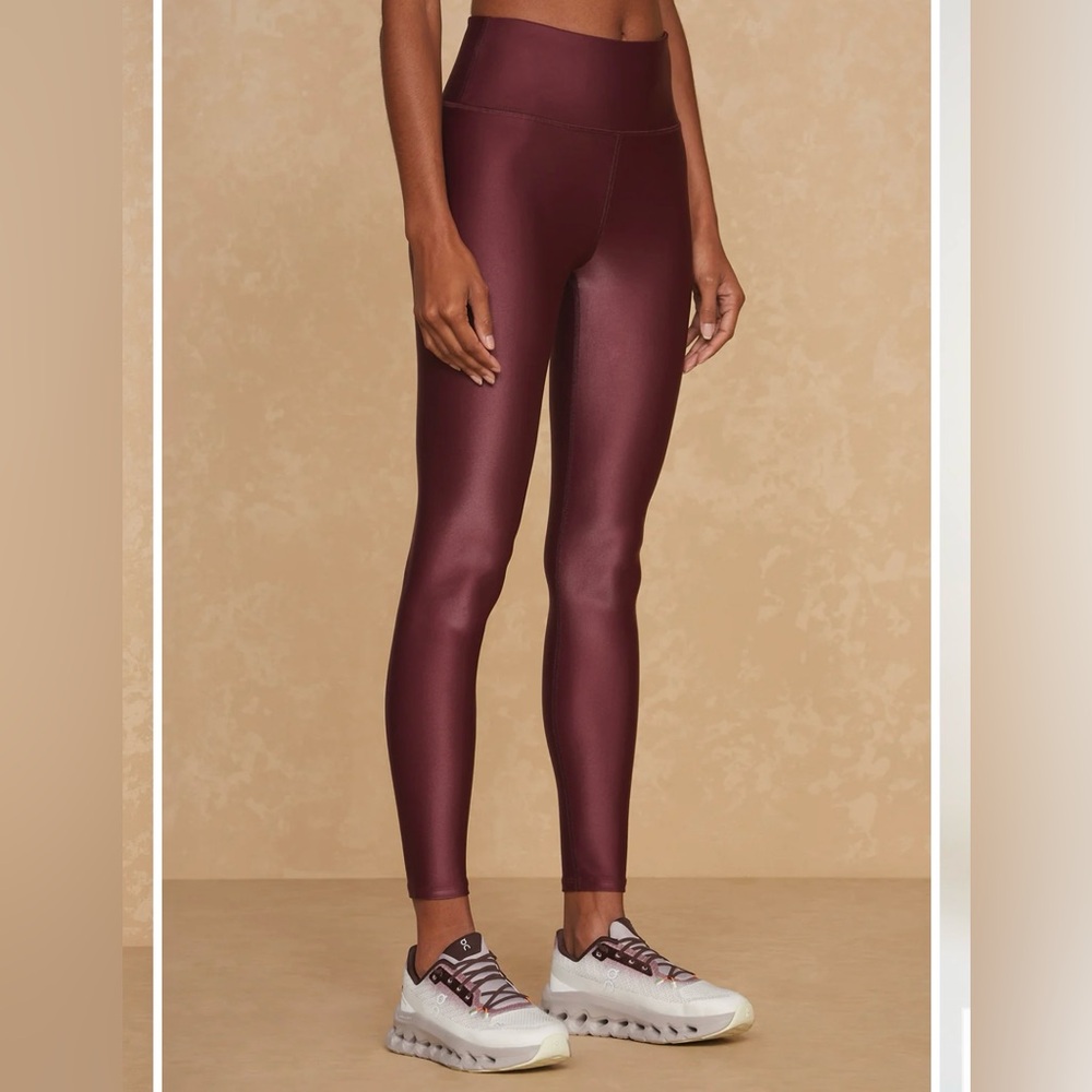 Women's Burgundy High-Waisted Leggings